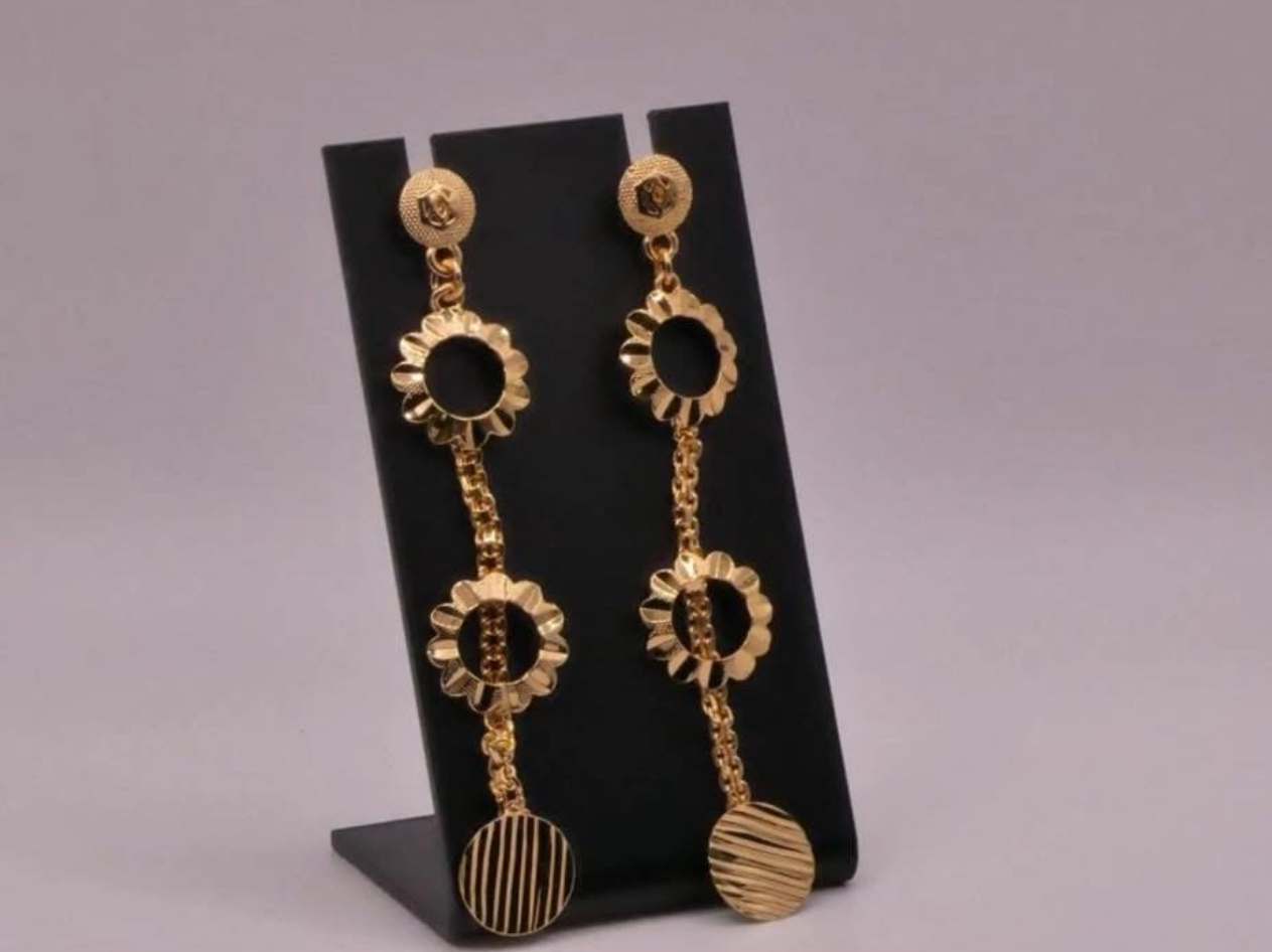 Dangling stainless steel earrings