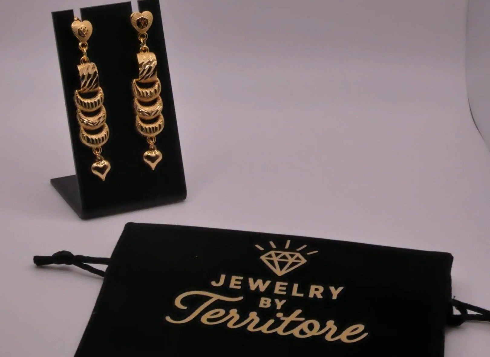 Stainless steel dangle earrings